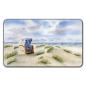 Preview: Frühstücksbrettchen  Aquarell Kunst Maritim Druck Kunstdruck Strandkorb Sylt Nordsee Meer Möwe Strand Dünen